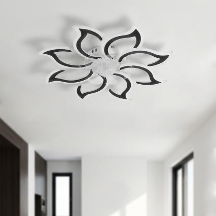 Brilagi - LED prigušiva plafonski ventilator LED/44W/230V prečnika 90 cm crni + daljinski upravljač