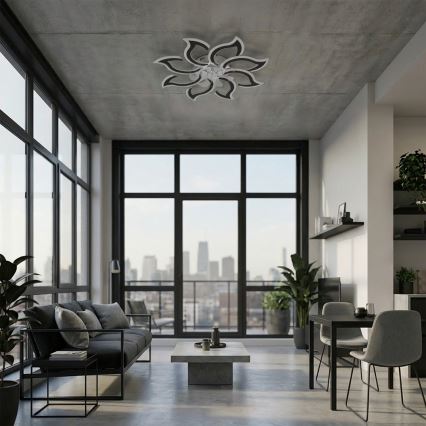 Brilagi - LED prigušiva plafonski ventilator LED/44W/230V prečnika 90 cm crni + daljinski upravljač