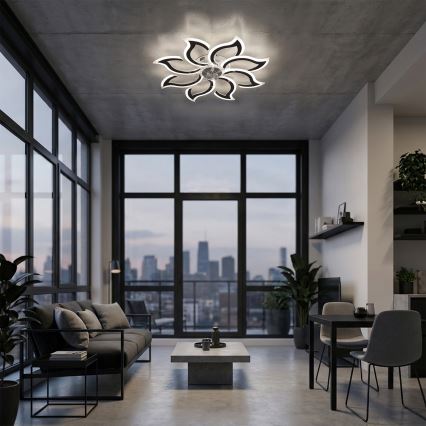 Brilagi - LED prigušiva plafonski ventilator LED/44W/230V prečnika 90 cm crni + daljinski upravljač