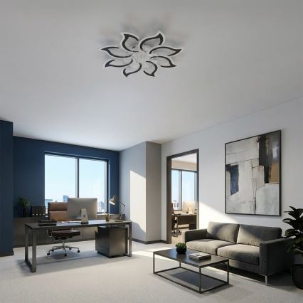 Brilagi - LED prigušiva plafonski ventilator LED/44W/230V prečnika 90 cm crni + daljinski upravljač