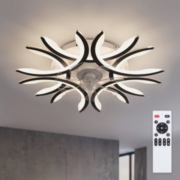 Brilagi - LED prigušiva stropni ventilator LED/70W/230V prečnik 76 cm crna + daljinski upravljač