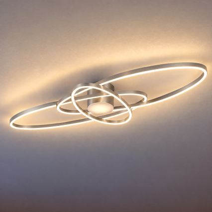 BRILAGI - LED prigušiva stropna svetiljka APOLLO LED/58W/230V 3000-6500K 43,2x101,2 cm mat hrom + daljinski upravljač