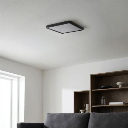 Brilagi - LED prigušiva stropna svetiljka ESTELA SQUARE LED/36W/230V 3000-6500K 31x31 cm crna + daljinski upravljač