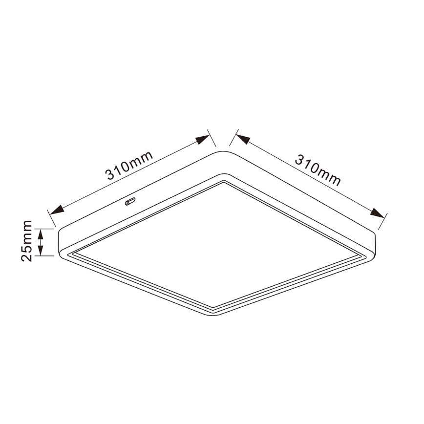 Brilagi - LED prigušiva stropna svetiljka ESTELA SQUARE LED/36W/230V 3000-6500K 31x31 cm crna + daljinski upravljač