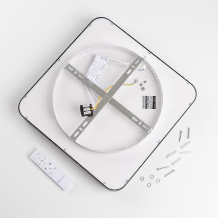Brilagi - LED prigušiva plafonsko svetlo FALCON II LED/80W/230V 3000-6500K 40x40 cm crna + daljinski upravljač
