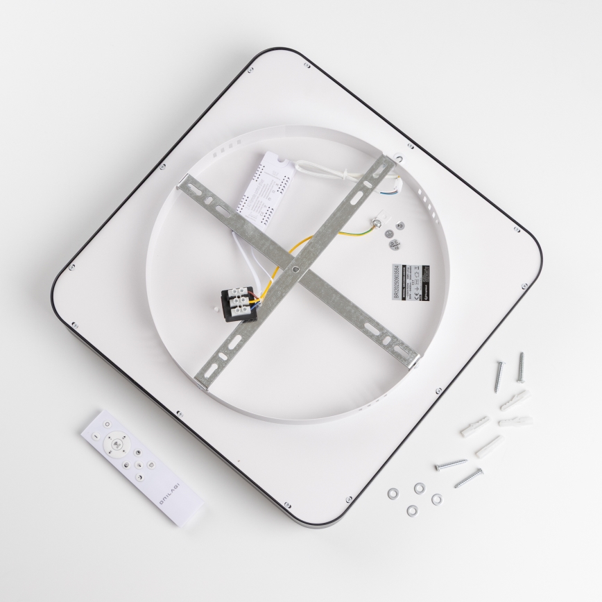 Brilagi - LED prigušiva plafonsko svetlo FALCON II LED/80W/230V 3000-6500K 40x40 cm crna + daljinski upravljač
