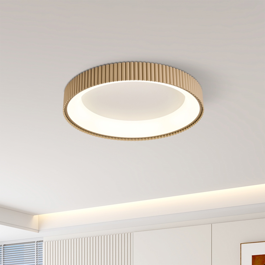 Brilagi - LED prigušiva stropna svetiljka FALCON MODERN LED/30W/230V 3000-6500K prečnik 40 cm bež + daljinski upravljač