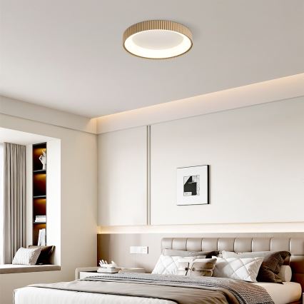 Brilagi - LED prigušiva stropna svetiljka FALCON MODERN LED/30W/230V 3000-6500K prečnik 40 cm bež + daljinski upravljač