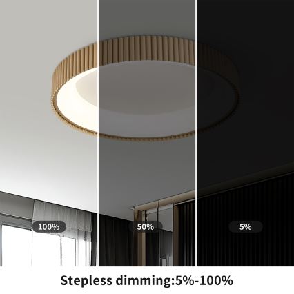Brilagi - LED prigušiva stropna svetiljka FALCON MODERN LED/30W/230V 3000-6500K prečnik 40 cm bež + daljinski upravljač