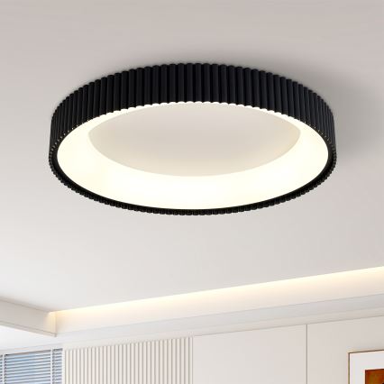 Brilagi - LED prigušiva stropna svetiljka FALCON MODERN LED/54W/230V 3000-6500K pr. 60 cm crna + daljinski upravljač