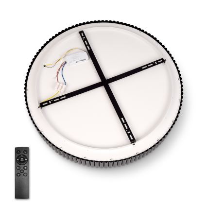 Brilagi - LED prigušiva stropna svetiljka FALCON MODERN LED/54W/230V 3000-6500K pr. 60 cm crna + daljinski upravljač