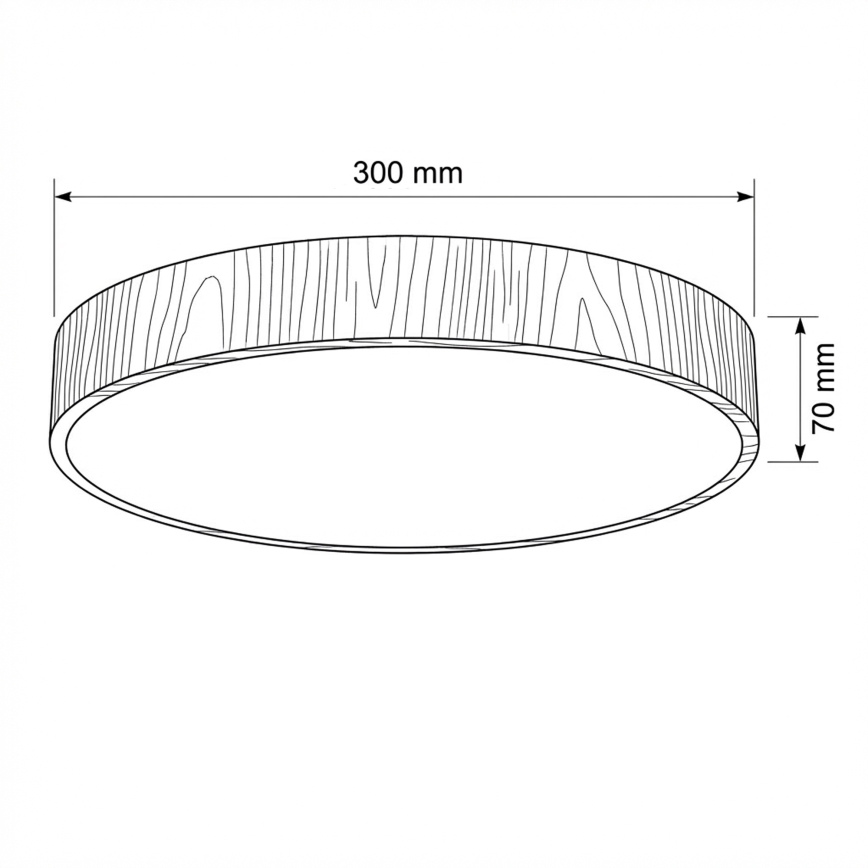 Brilagi - LED prigušiva stropna svetiljka POOL LED/36W/230V 3000-6000K prečnik 30 cm dekor drveta + daljinski upravljač