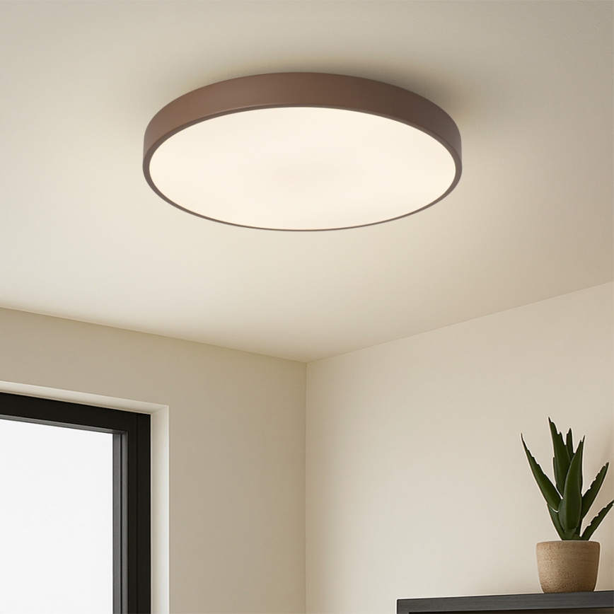 Brilagi - LED prigušiva plafonska svetiljka POOL LED/48W/230V 3000-6000K pr. 40 cm braon + daljinski upravljač
