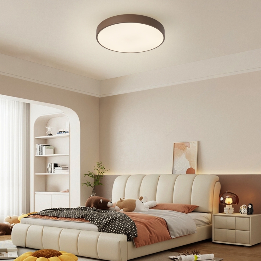 Brilagi - LED prigušiva plafonska svetiljka POOL LED/48W/230V 3000-6000K pr. 40 cm braon + daljinski upravljač
