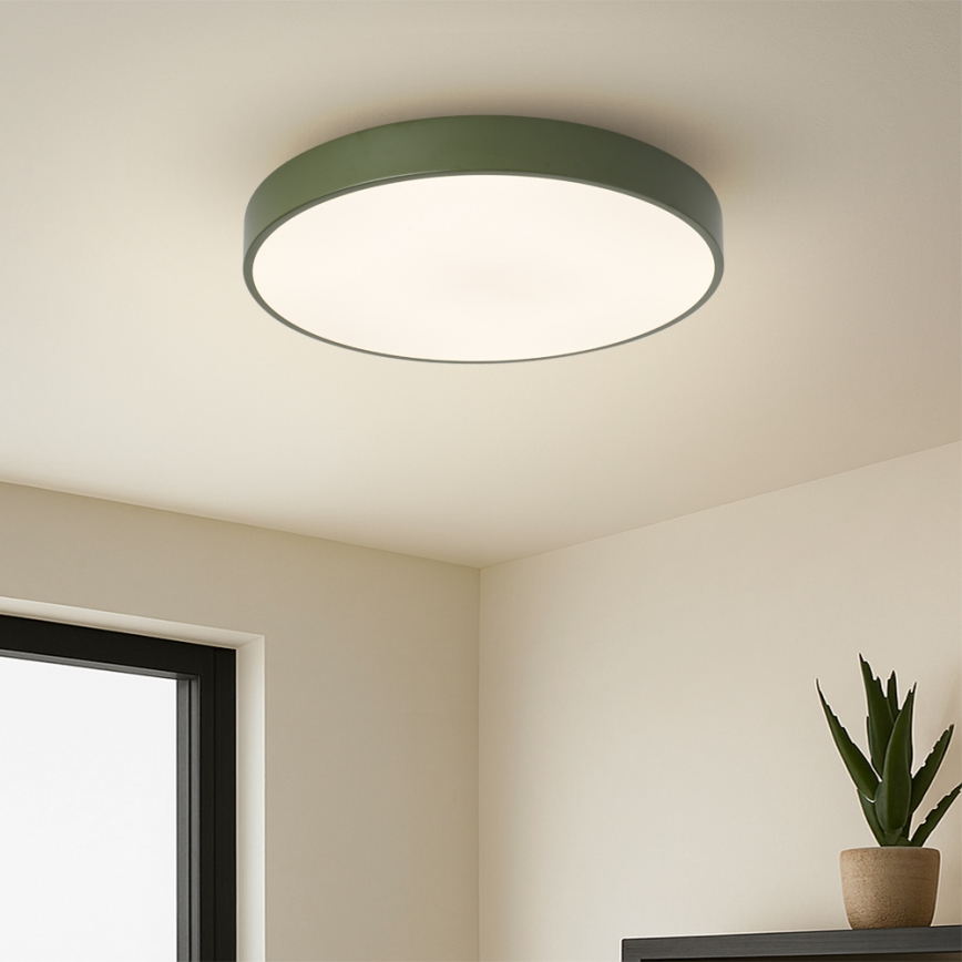 Brilagi - LED prigušiva stropna svetiljka POOL LED/48W/230V 3000-6000K prečnik 40 cm zelena + daljinski upravljač