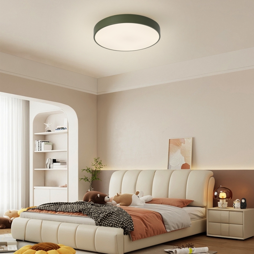 Brilagi - LED prigušiva stropna svetiljka POOL LED/48W/230V 3000-6000K prečnik 40 cm zelena + daljinski upravljač