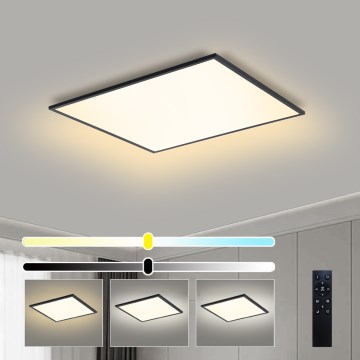 Brilagi - LED prigušiva stropno svetlo SLIMFRAME LED/58W/230V 60x60 cm 3000-6000K crna + daljinski upravljač