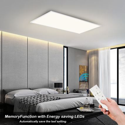 Brilagi - LED Prigušiva plafonska svetiljka SLIMFRAME LED/80W/230V 120x60 cm 3000-6000K bela + daljinski upravljač