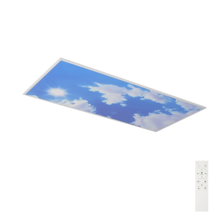 Brilagi - LED prigušiva stropno svetlo SLIMFRAME LED/80W/230V 120x60 cm 3000-6000K srebrna/plava + daljinski upravljač