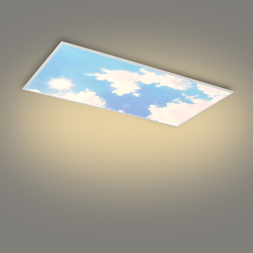 Brilagi - LED prigušiva stropno svetlo SLIMFRAME SKY LED/80W/230V 120x60 cm 3000-6000K srebrna/plava + daljinski upravljač