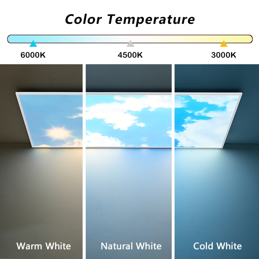 Brilagi - LED prigušiva stropno svetlo SLIMFRAME SKY LED/80W/230V 120x60 cm 3000-6000K srebrna/plava + daljinski upravljač