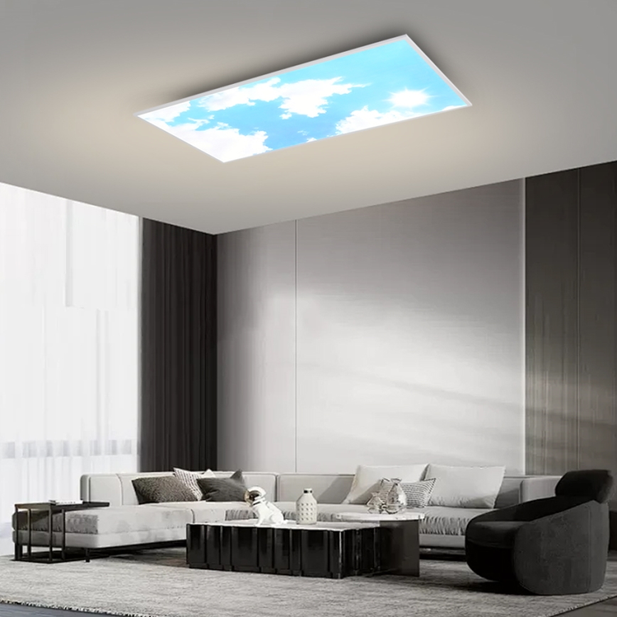Brilagi - LED prigušiva stropno svetlo SLIMFRAME SKY LED/80W/230V 120x60 cm 3000-6000K srebrna/plava + daljinski upravljač