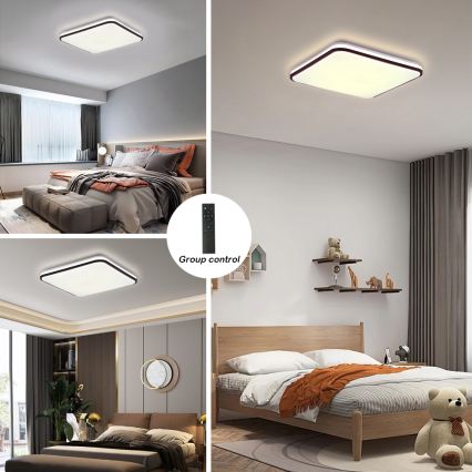 Brilagi - LED prigušiva stropna svetiljka SMART LED/36W/230V 53x53 cm 3000-6000K Wi-Fi Tuya Beacon + daljinski upravljač