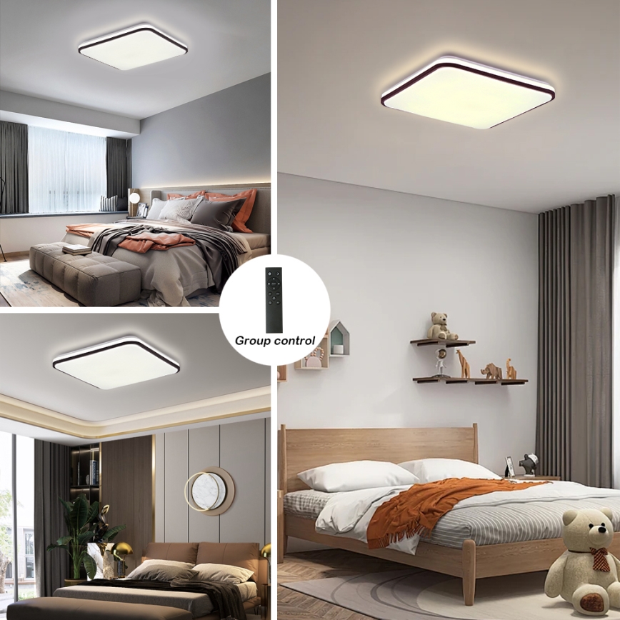 Brilagi - LED prigušiva stropna svetiljka SMART LED/36W/230V 53x53 cm 3000-6000K Wi-Fi Tuya Beacon + daljinski upravljač