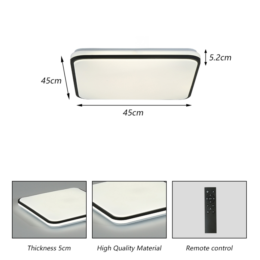Brilagi - LED prigušiva stropna svetiljka SMART LED/36W/230V 53x53 cm 3000-6000K Wi-Fi Tuya Beacon + daljinski upravljač