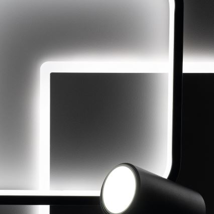 BRILAGI - LED prigušiva stropna svetiljka UNITY LED/75W/230V + 1xGU10/3W 3000-6000K 50x50 cm bela/crna + daljinski upravljač