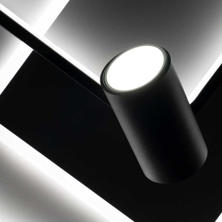 BRILAGI - LED prigušiva stropna svetiljka UNITY LED/75W/230V + 1xGU10/3W 3000-6000K 50x50 cm bela/crna + daljinski upravljač