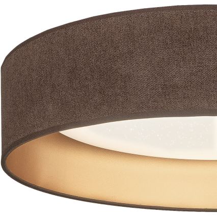 BRILAGI - LED prigušiva stropna svetiljka VELVET SMARTIX STARS LED/24W/230V 3000-6000K prečnik 45 cm braon/zlatna Wi-Fi Tuya Beacon + daljinski upravljač