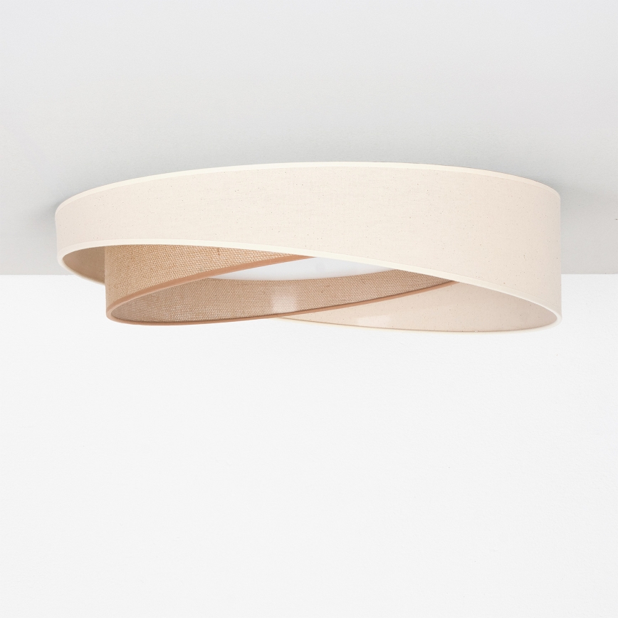 BRILAGI - LED prigušiva plafonska svetiljka VELVET TWIST LED/36W/230V 3000-6000K Ø 65 cm Wi-Fi Tuya Beacon krem/bež + daljinski upravljač