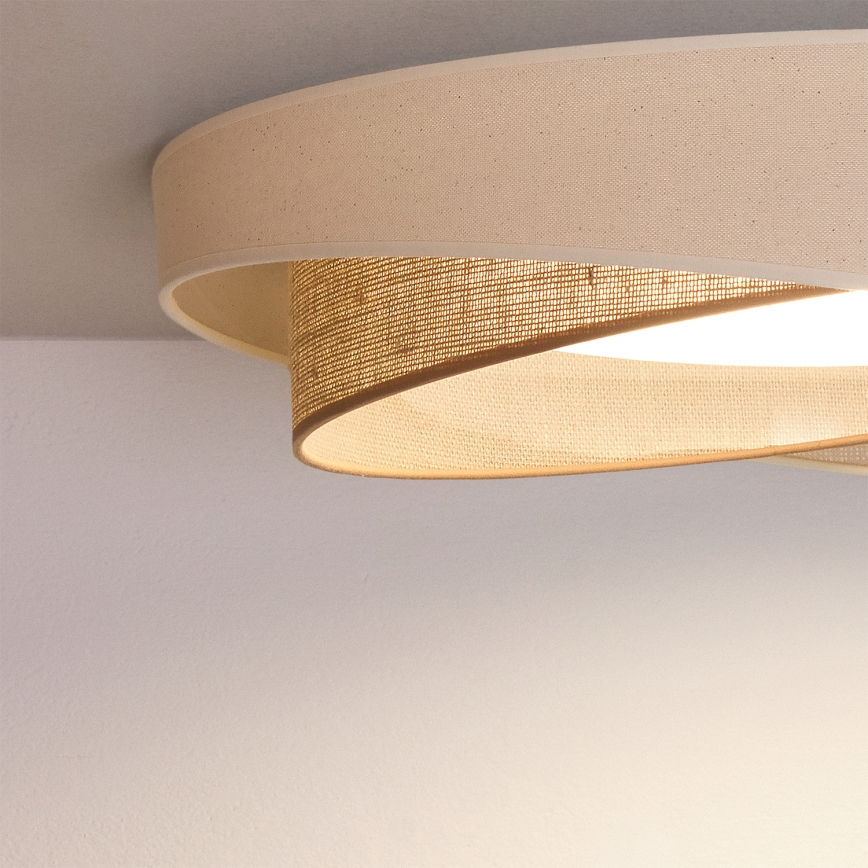 BRILAGI - LED prigušiva plafonska svetiljka VELVET TWIST LED/36W/230V 3000-6000K Ø 65 cm Wi-Fi Tuya Beacon krem/bež + daljinski upravljač