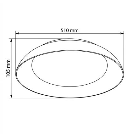 Brilagi - LED prigušiva plafonska svetiljka ALVA LED/48W/230V 3000-6500K prečnik 51 cm bela + daljinski upravljač