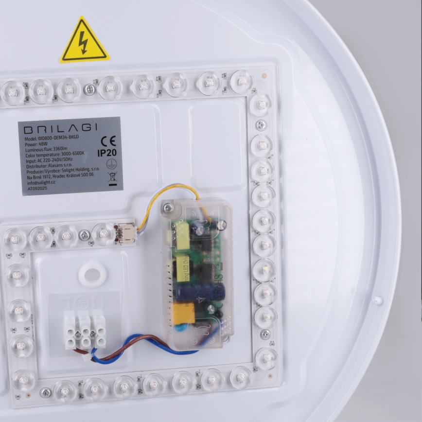 Brilagi - LED prigušiva stropna svetiljka ALVA LED/48W/230V 3000-6500K Ø 51 cm crna + daljinski upravljač