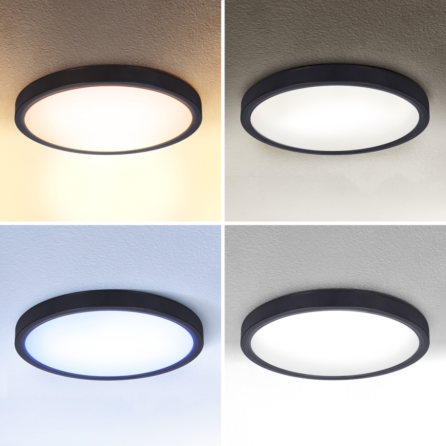 Brilagi - LED prigušiva plafonska svetiljka ESTELA LED/36W/230V 3000-6500K prečnik 30 cm crna + daljinski upravljač