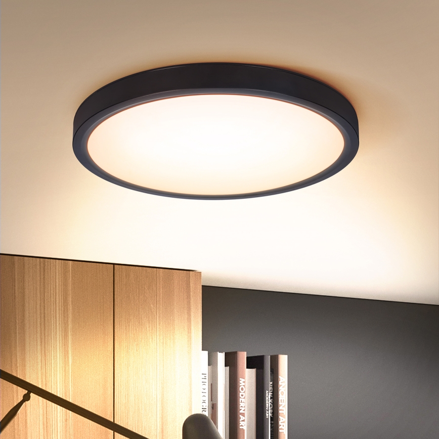 Brilagi - LED prigušiva plafonska svetiljka ESTELA LED/36W/230V 3000-6500K prečnik 30 cm crna + daljinski upravljač