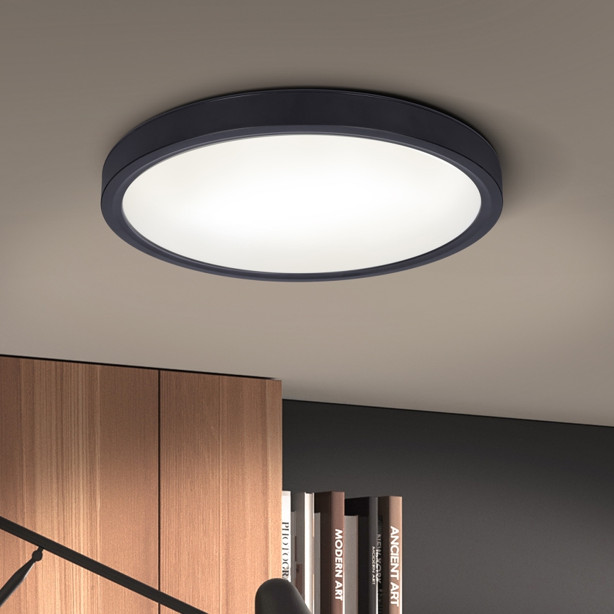 Brilagi - LED prigušiva plafonska svetiljka ESTELA LED/36W/230V 3000-6500K prečnik 30 cm crna + daljinski upravljač