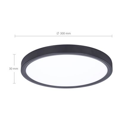 Brilagi - LED prigušiva plafonska svetiljka ESTELA LED/36W/230V 3000-6500K prečnik 30 cm crna + daljinski upravljač