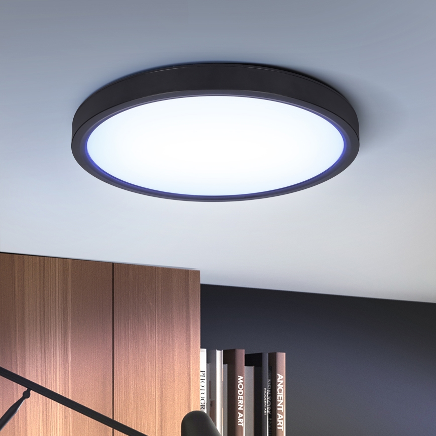 Brilagi - LED prigušiva plafonska svetiljka ESTELA LED/48W/230V 3000-6500K prečnik 40 cm crna + daljinski upravljač