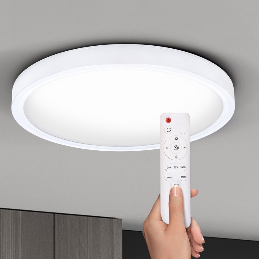 Brilagi - LED prigušiva stropna svetiljka ESTELA LED/48W/230V 3000-6500K prečnik 40 cm bela + sa daljinskim upravljačem