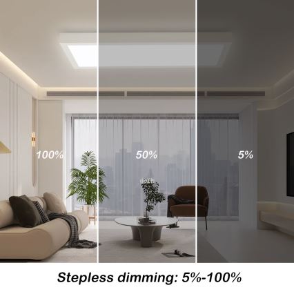 Brilagi - LED prigušiva stropna svetiljka za kupatilo FRAME SMART LED/30W/230V 30x60 cm 3000-6000K IP44 bela + daljinski upravljač