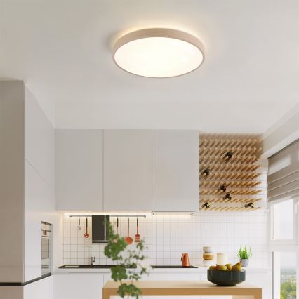 Brilagi - LED prigušiva plafonska lampa GLASS POOL DOUBLE LED/48W/230V 3000-6000K 40 cm bež + daljinski upravljač