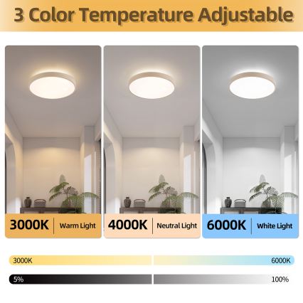 Brilagi - LED prigušiva plafonska lampa GLASS POOL DOUBLE LED/48W/230V 3000-6000K 40 cm bež + daljinski upravljač