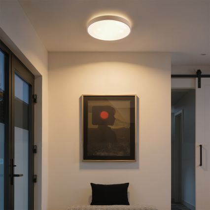 Brilagi - LED prigušiva plafonska lampa GLASS POOL DOUBLE LED/48W/230V 3000-6000K 40 cm bež + daljinski upravljač