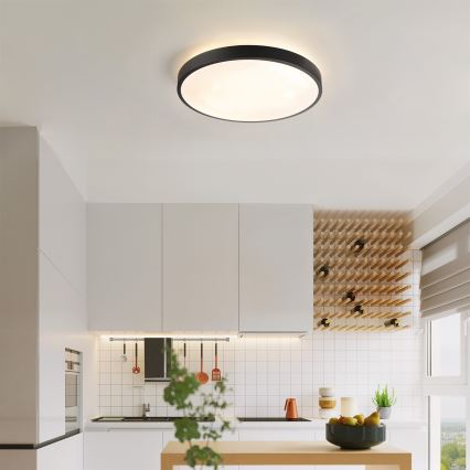 Brilagi - LED prigušiva plafonska lampa GLASS POOL DOUBLE LED/48W/230V 3000-6000K 40 cm crna + daljinski upravljač