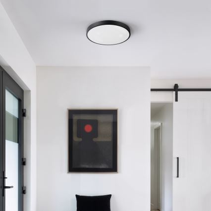 Brilagi - LED prigušiva plafonska lampa GLASS POOL DOUBLE LED/48W/230V 3000-6000K 40 cm crna + daljinski upravljač