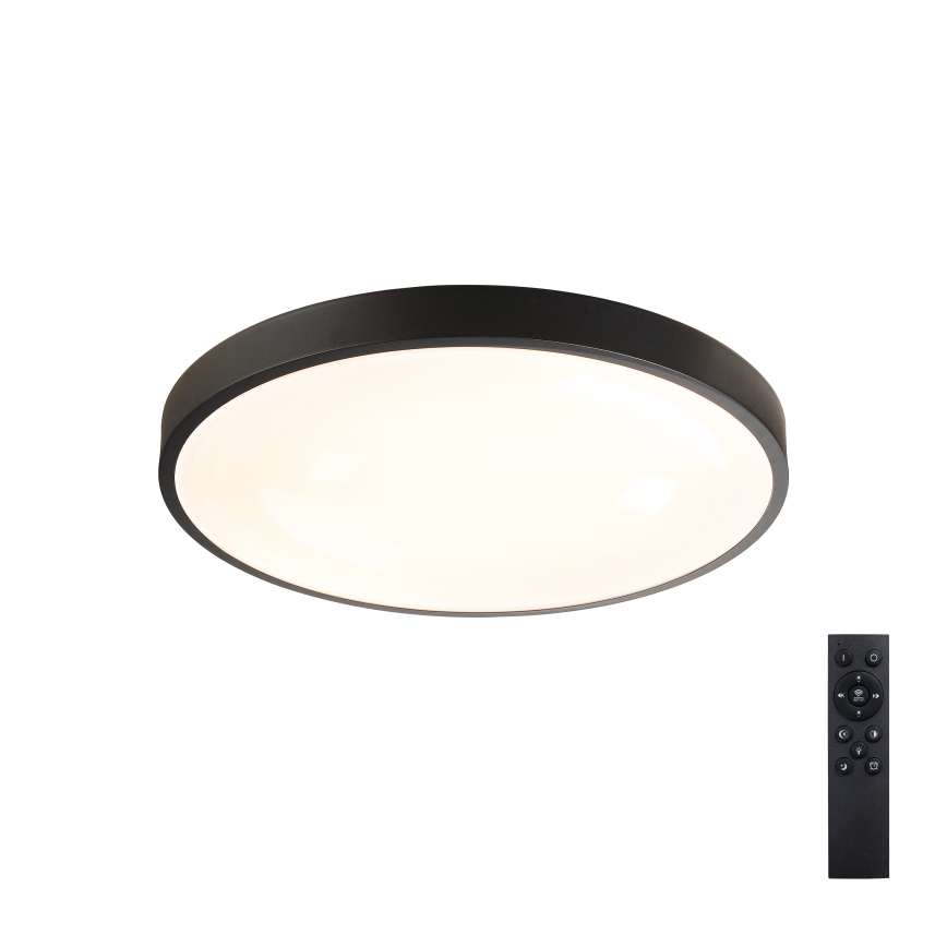 Brilagi - LED prigušiva plafonska lampa GLASS POOL DOUBLE LED/48W/230V 3000-6000K 40 cm crna + daljinski upravljač