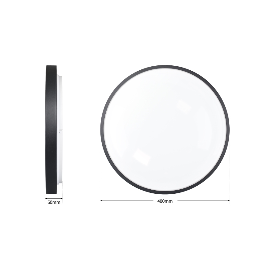 Brilagi - LED prigušiva plafonska lampa GLASS POOL DOUBLE LED/48W/230V 3000-6000K 40 cm crna + daljinski upravljač